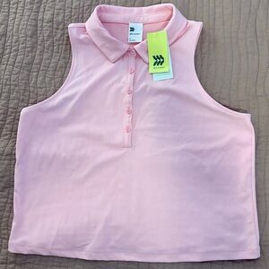 all in motion Light Pink Sleeveless Polo Tank